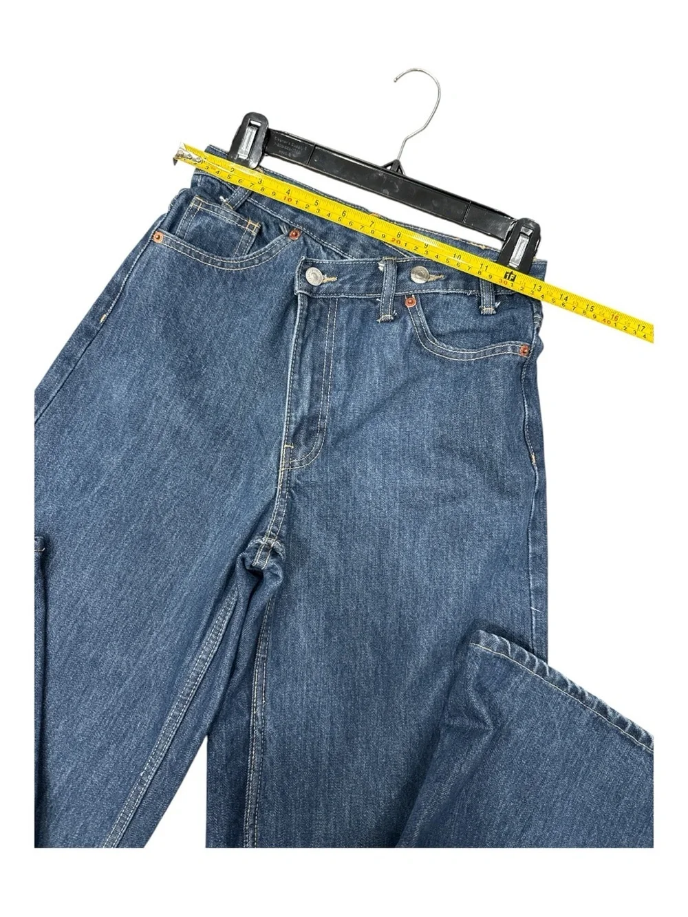Zara TRF HIGH-WAIST CROSSOVER WAIST WIDE LEG JEANS size US 2